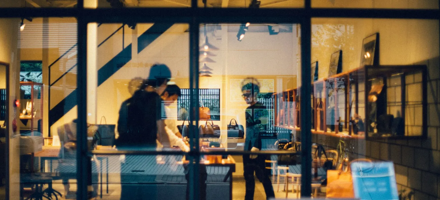 Group of people inside cafe