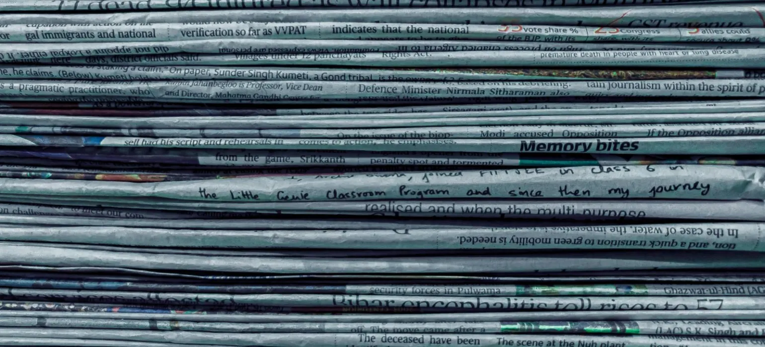 Pile of newspapers