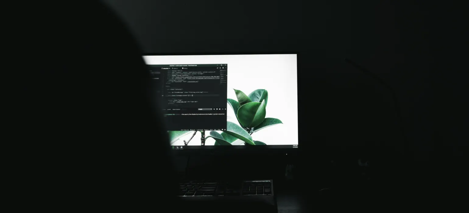 Flat screen monitor turned-on