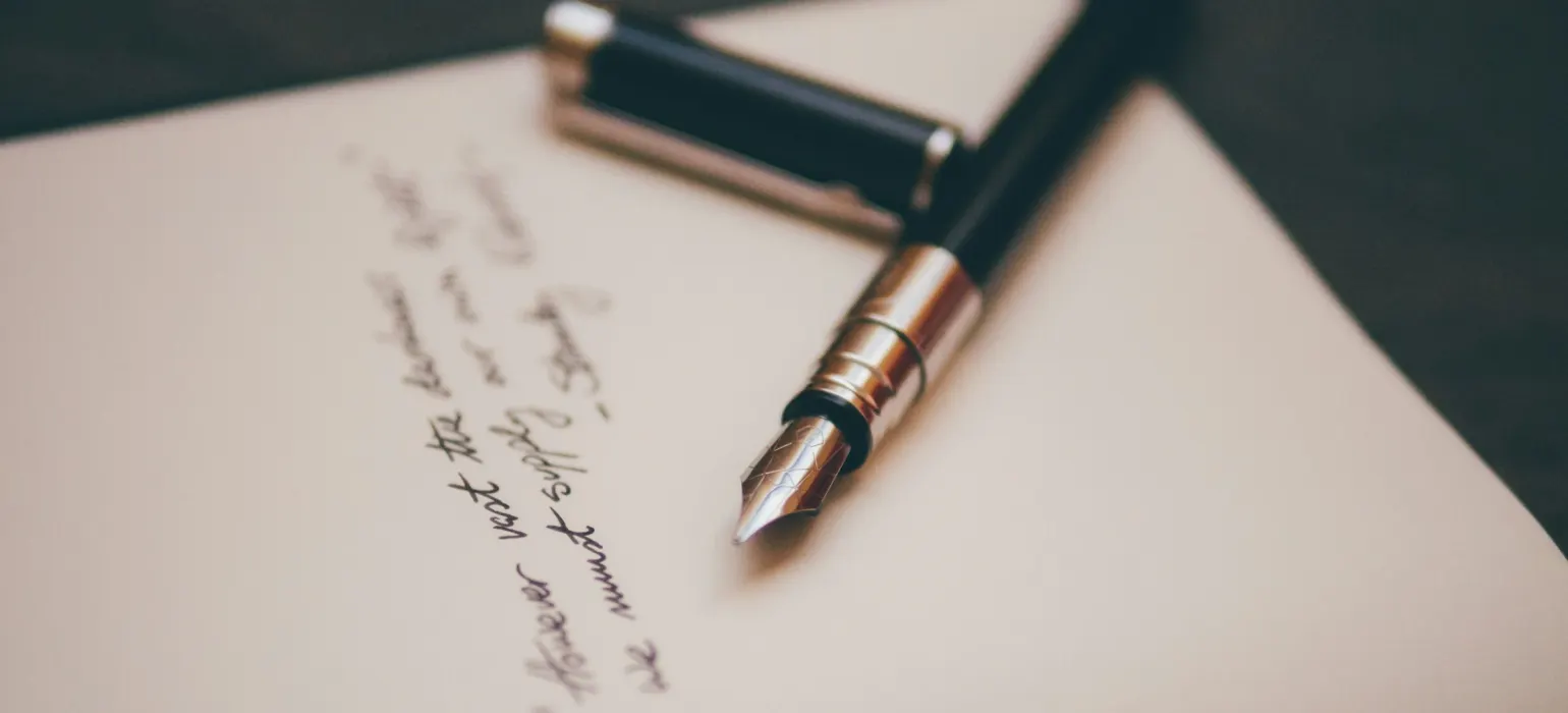 Black and silver fountain pen